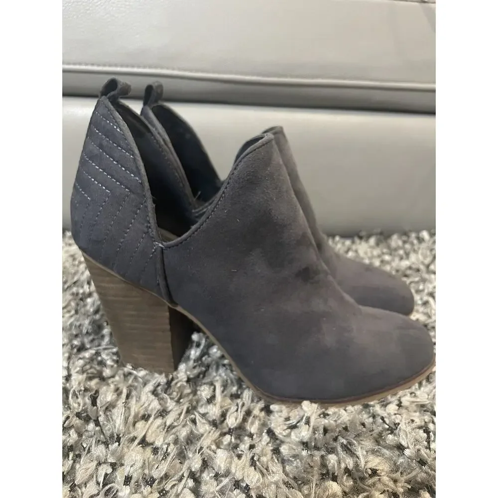 Carlos by Carlos Santana Womens Gray Rouen Bootie Boots Size 7